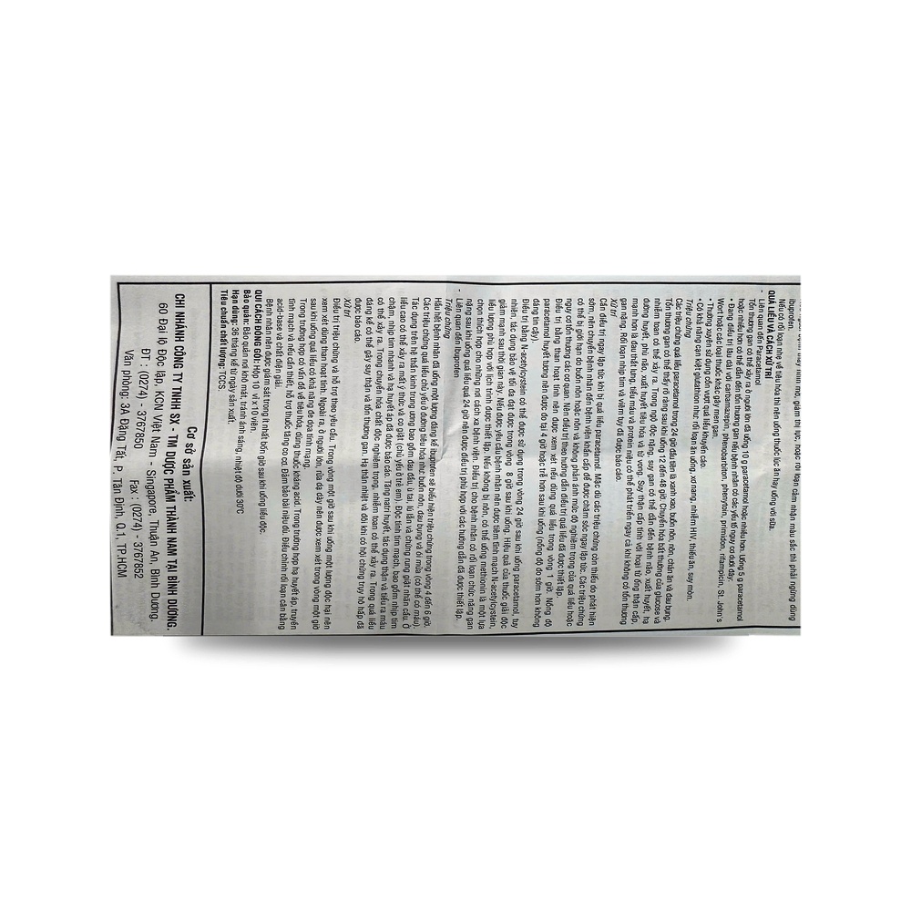 TANA-BUPAGIC F — Giảm đau ở mức độ nhẹ đến vừa - ảnh 4