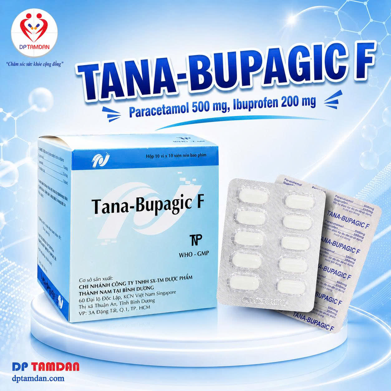 TANA-BUPAGIC F — Giảm đau ở mức độ nhẹ đến vừa