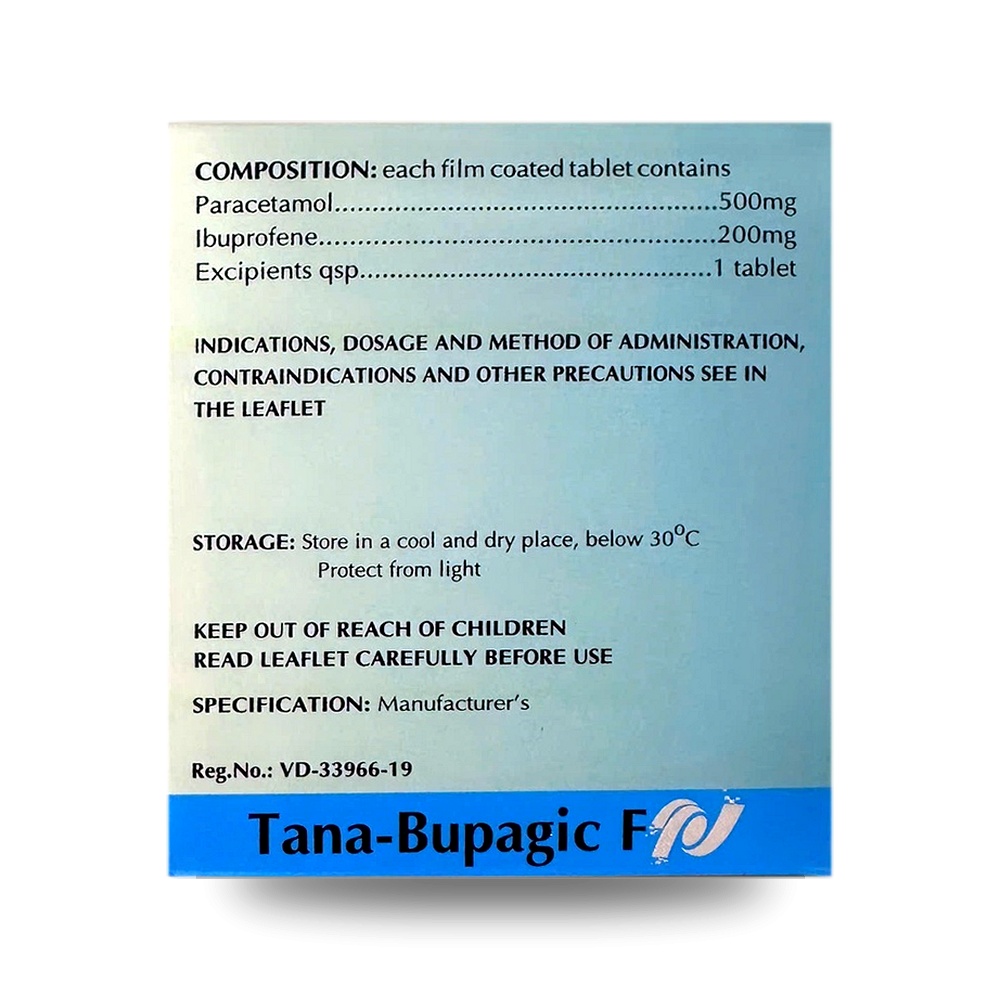 TANA-BUPAGIC F — Giảm đau ở mức độ nhẹ đến vừa - ảnh 9