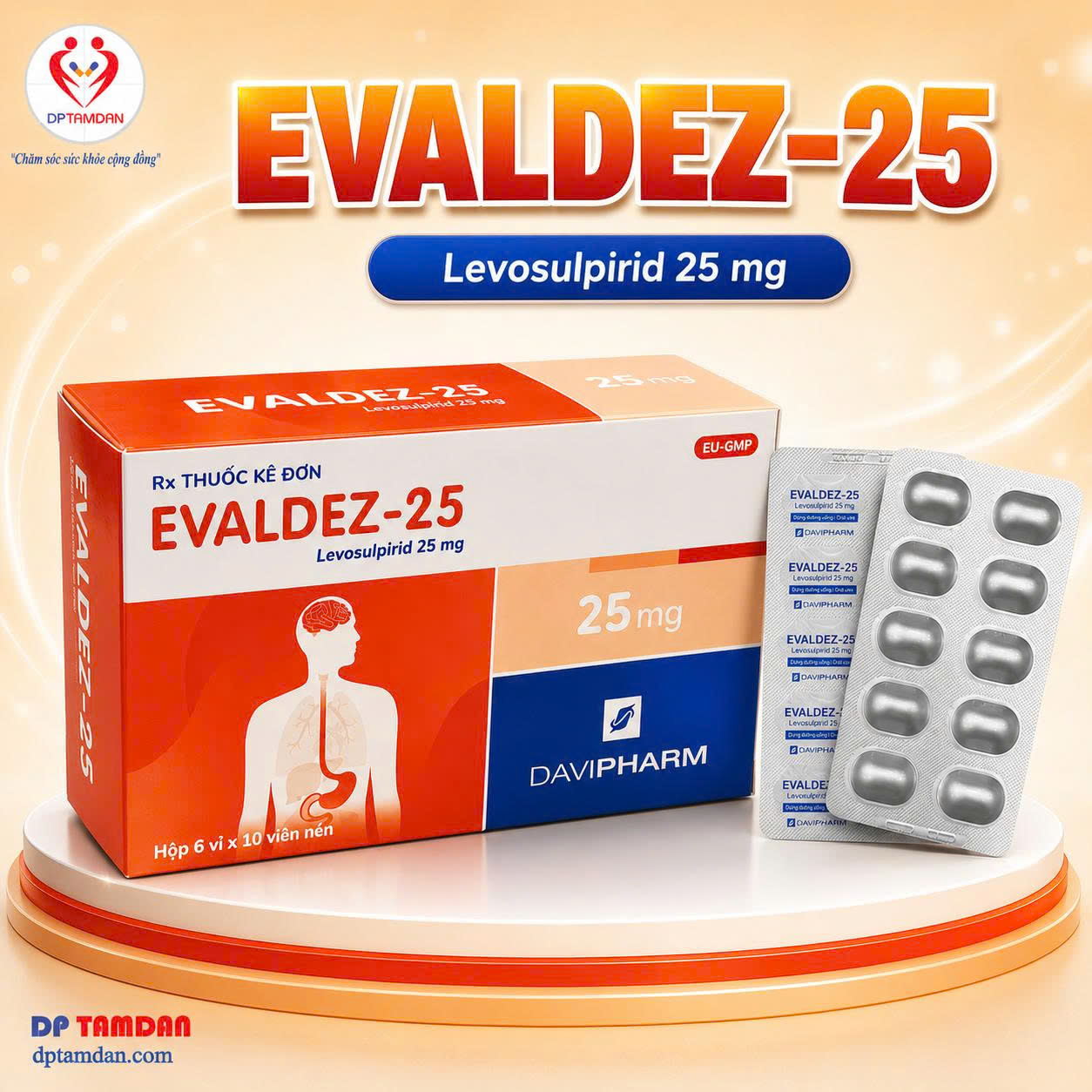 EVALDEZ-25  — Giảm các triệu chứng khó tiêu chức năng