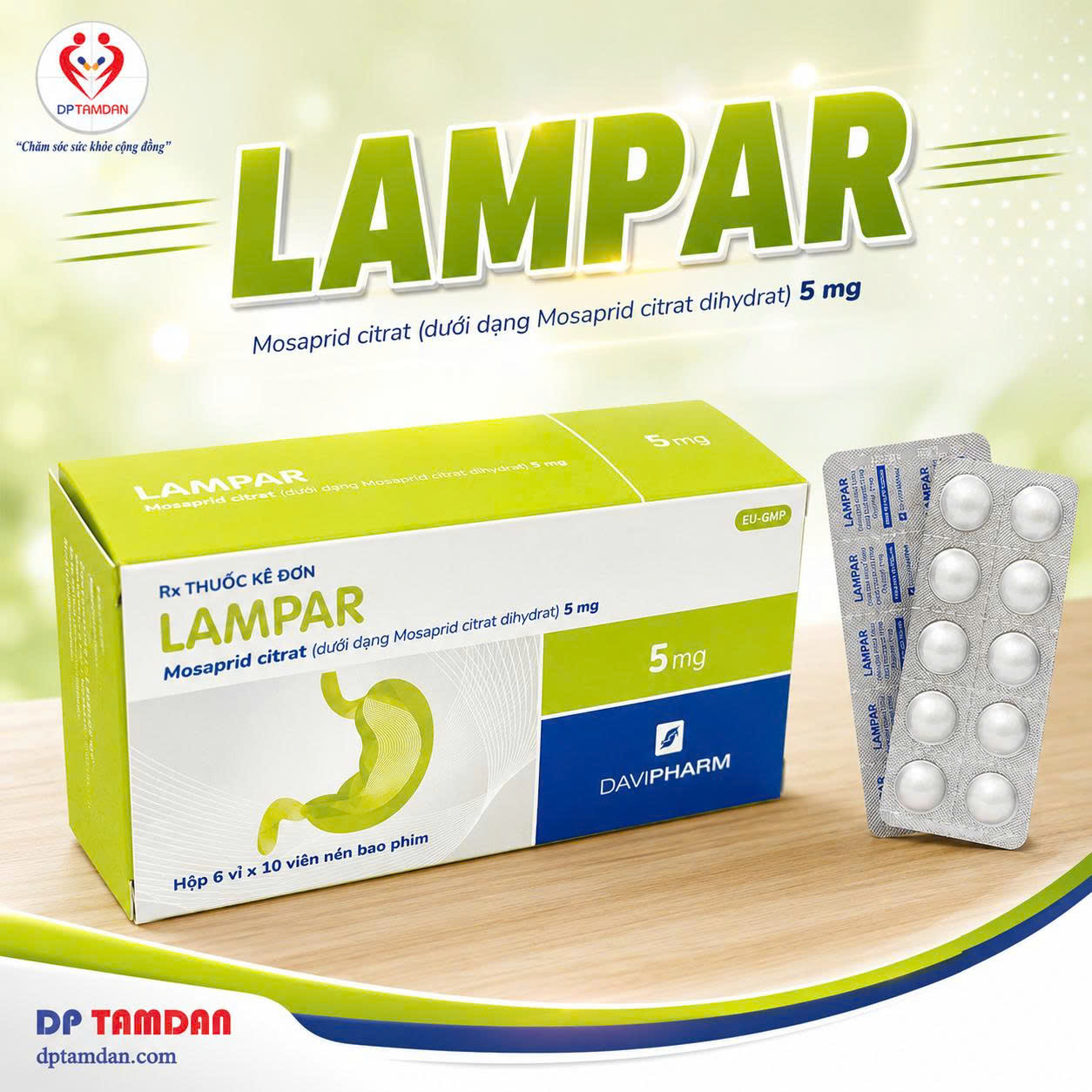 LAMPAR  — Điều trị các triệu chứng dạ dày – ruột