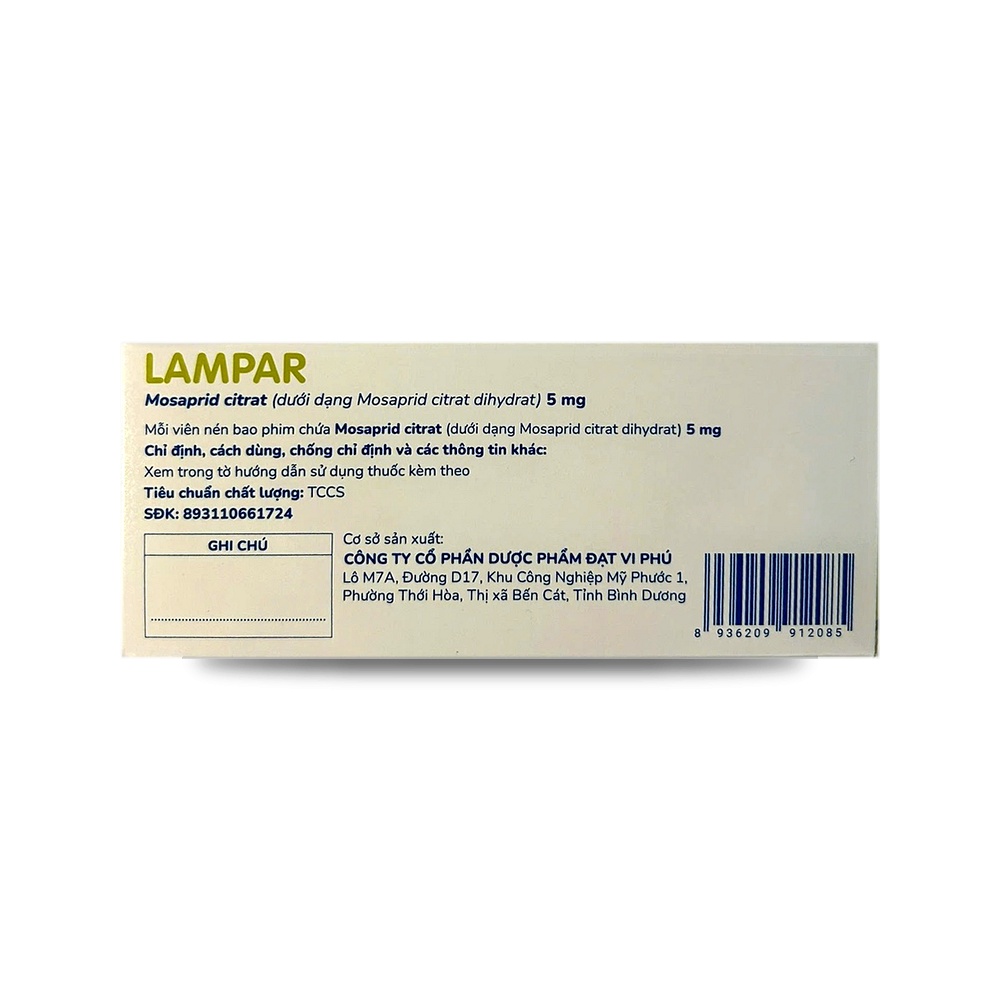 LAMPAR — Điều trị các triệu chứng dạ dày – ruột - ảnh 7