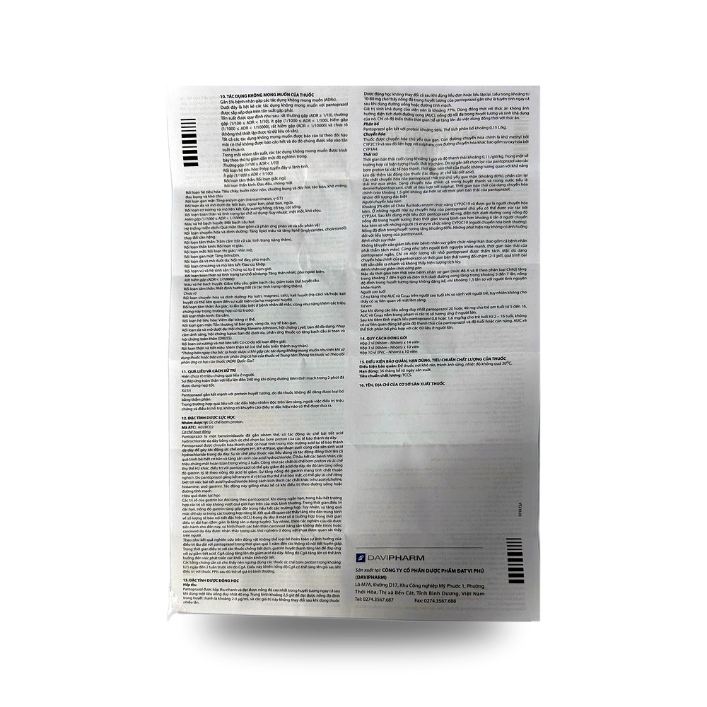 PANTOPRAZOL 40mg — Điều trị loét dạ dày, tá tràng - ảnh 2