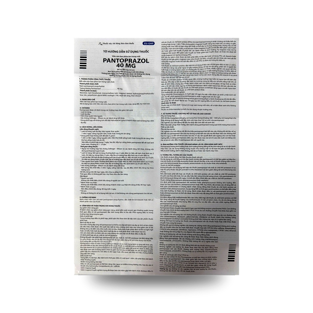 PANTOPRAZOL 40mg — Điều trị loét dạ dày, tá tràng - ảnh 3