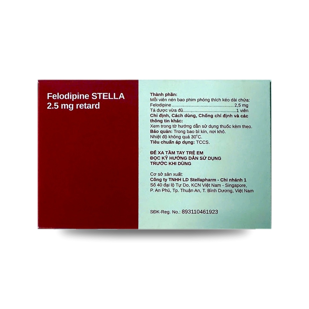 FELODIPINE STELLA 2.5mg RETARD — Điều trị tăng huyết áp - ảnh 7