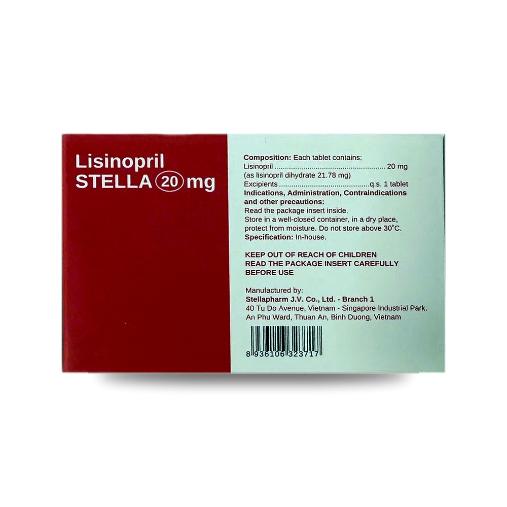 LISINOPRIL STELLA 20mg — Điều trị tăng huyết áp - ảnh 7