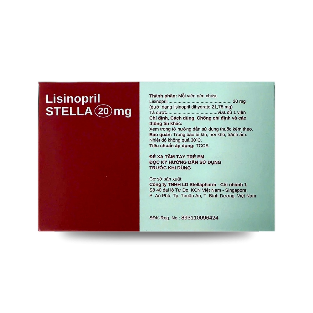 LISINOPRIL STELLA 20mg — Điều trị tăng huyết áp - ảnh 5