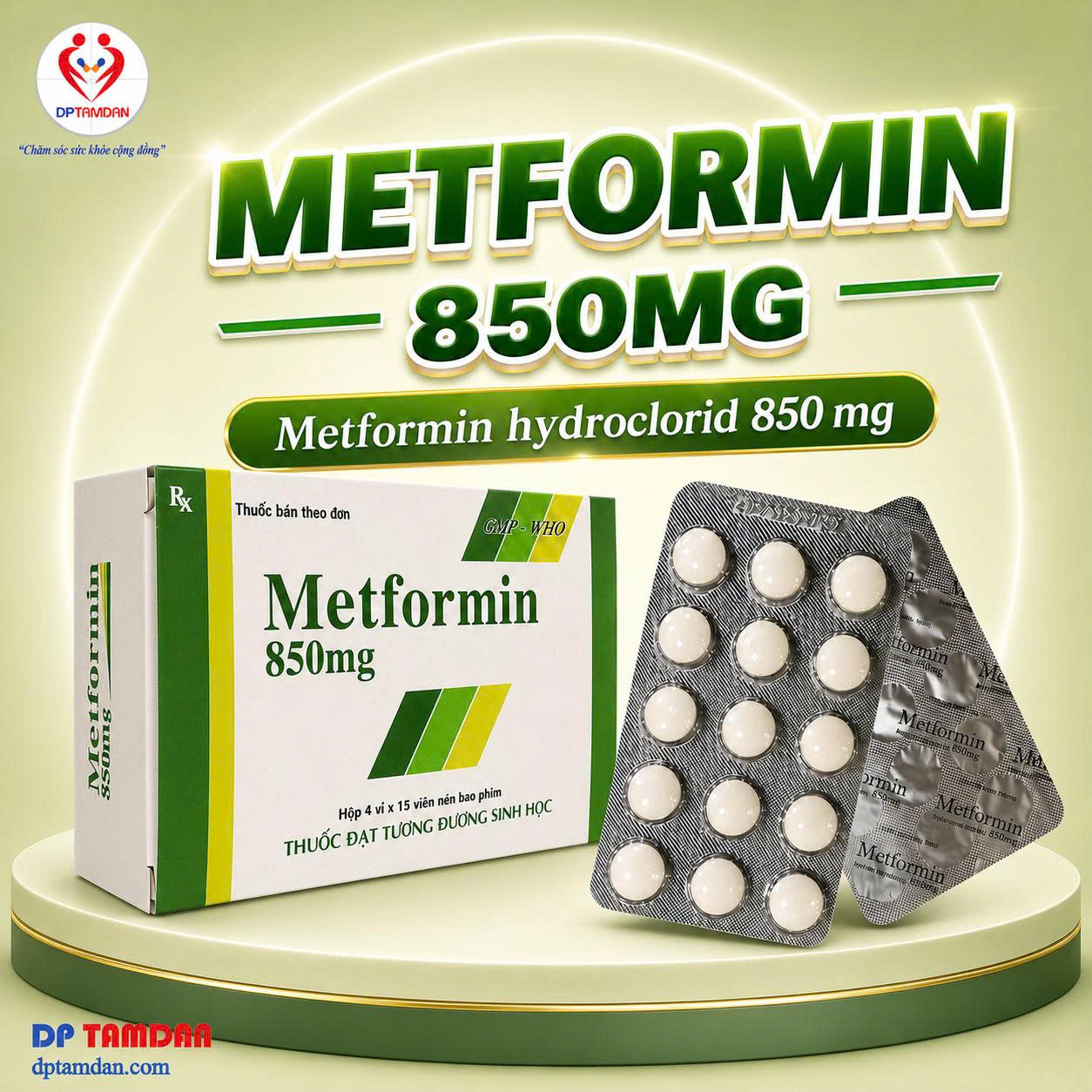 METFORMIN 850mg — Điều trị bệnh đái tháo đường type 2