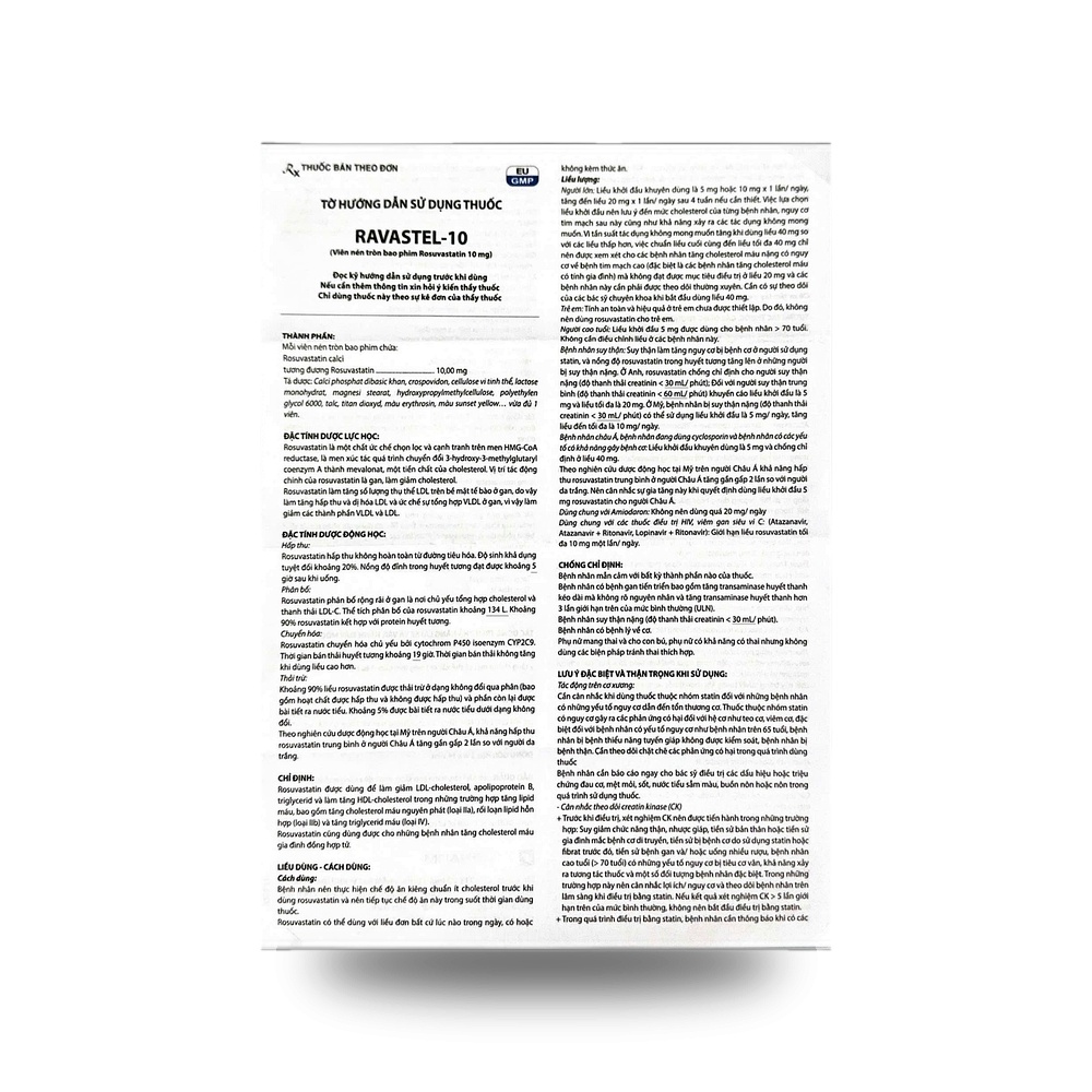 RAVASTEL-10 — Điều trị rối loạn lipid máu - ảnh 7