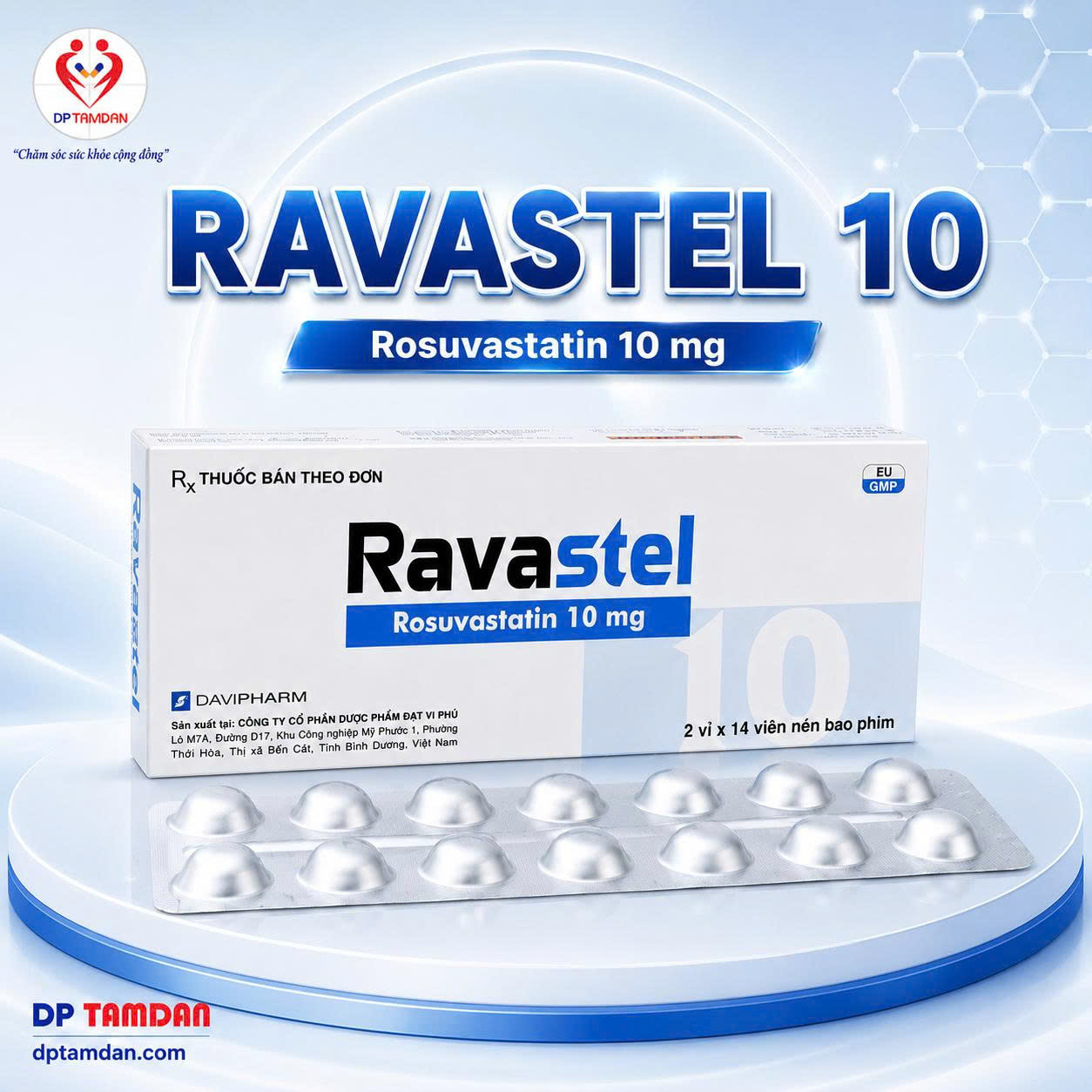 RAVASTEL-10 — Điều trị rối loạn lipid máu