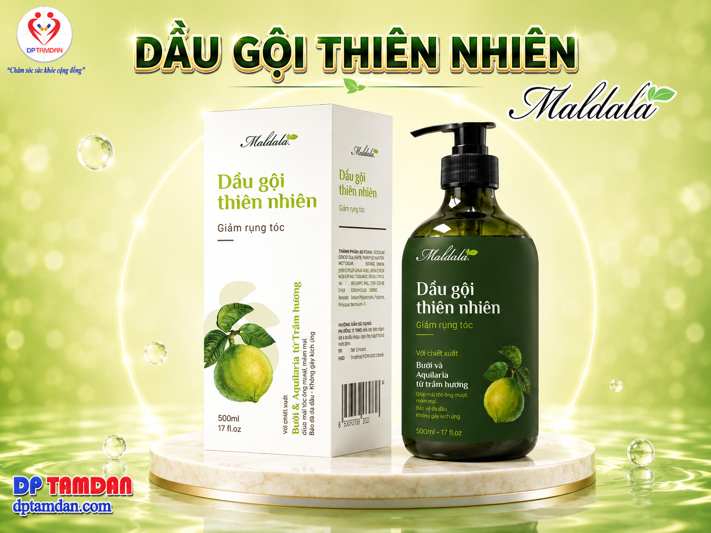DẦU GỘI THIÊN NHIÊN MALDALA
