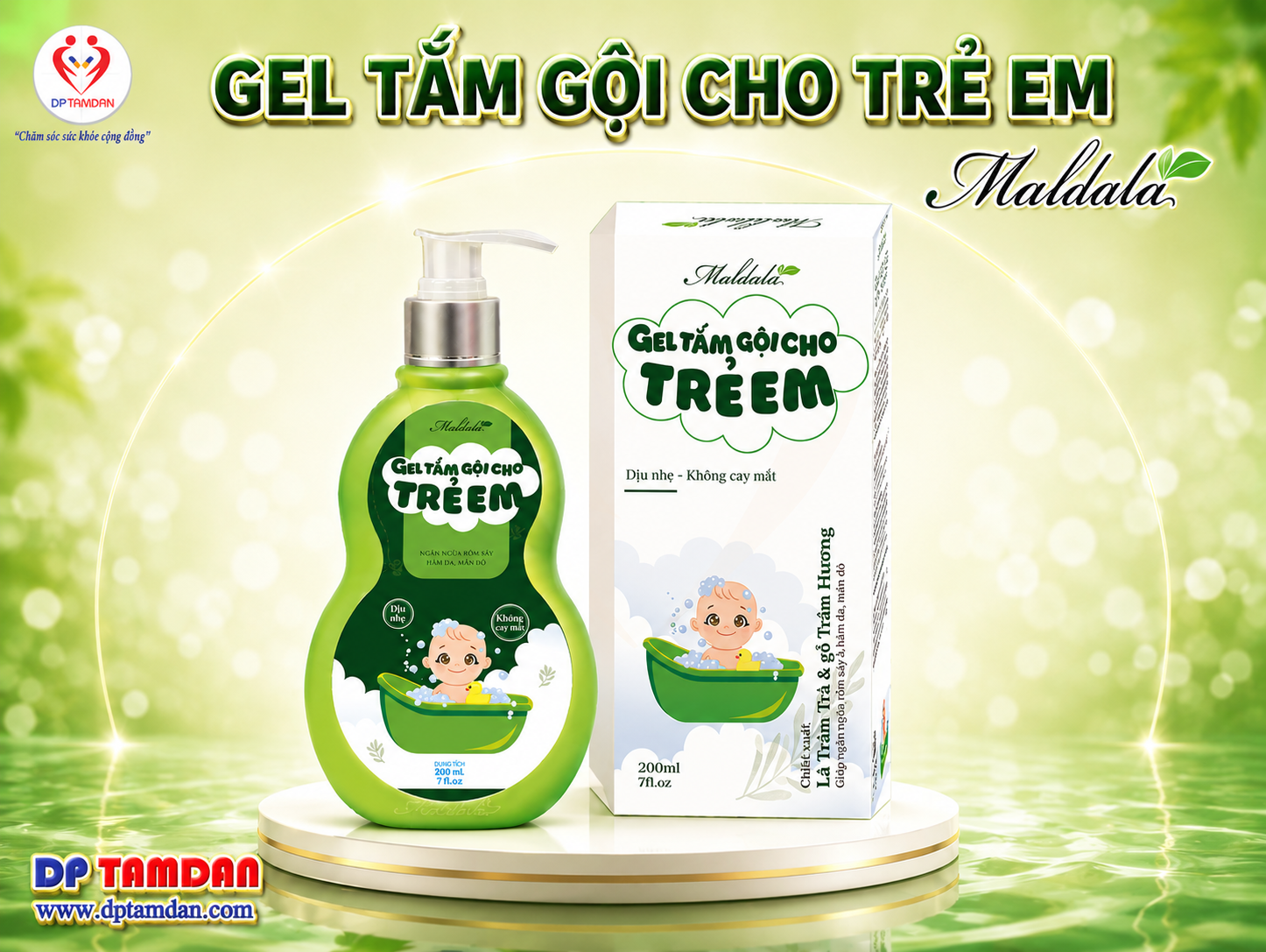 GEL TẮM GỘI CHO TRẺ EM MALDALA