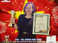 CEO – ThS QUÁCH KIM LOAN VINH DỰ NHẬN GIẢI THƯỞNG “TOP 100 DOANH NHÂN/NHÀ LÃNH ĐẠO TÂM TÀI XUẤT SẮC CHÂU Á 2025”